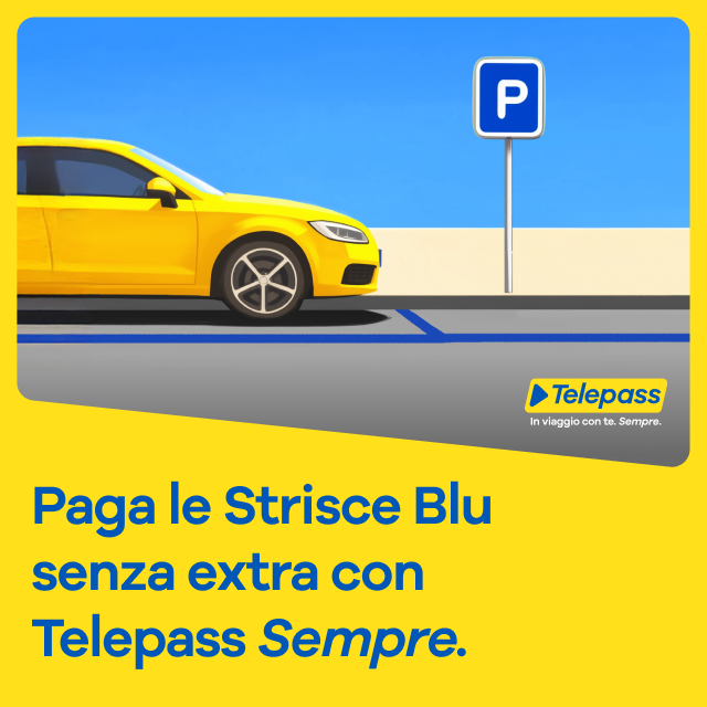 Paga le strisce blu senza extra con telepass sempre